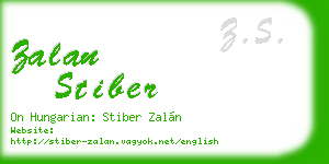 zalan stiber business card